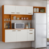 Cozinha Compacta Suspensa 180x136 cm Manu Freijo Off Acetinado POLIMAN