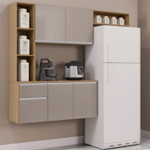 Cozinha Compacta Suspensa 552 Damasco Off White POQQ