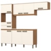 Cozinha Completa Balcao Com Tampo 225 cm B107 Nature Off White Briz