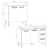 Cozinha Modulada 04 Peças 200cm 8402AM Freijo Sup Rip Freijo KTP