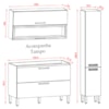 Cozinha Modulada 05 Peças 193cm 8401AM Freijo Sup Rip Freijo KTP