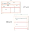 Cozinha Modulada 05 Pecas MDF 280 cm Tosc Freijo Jade MXM