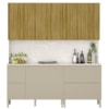 Cozinha Modulada 06 Peças 222cm 3035ART Freijo Vanilla Riscatto Freijo KTP