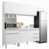 Cozinha Modulada 10 P 4 G Andreia 240 cm Branco REAJL Moveis