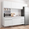 Cozinha Modulada 10 P 4 G Andreia 240 cm Branco REAJL Moveis