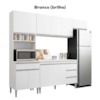 Cozinha Modulada 10 P 4 G Andreia 240 cm Branco REAJL Moveis