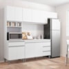 Cozinha Modulada 10 P 4 G Andreia 240 cm Branco REAJL Moveis