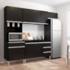 Cozinha Modulada 10 P 4 G Andreia 240 cm Preto REAJL Moveis
