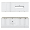 Cozinha Modulada 10 Pecas 240 cm CE792 Americana Branco Calcare Henn