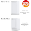 Cozinha Modulada 10 Pecas 240cm CE792 Americana Branco Nature Henn