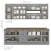 Cozinha Modulada 10 Pecas 240cm CE792 Americana Cinza Nature Henn