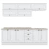 Cozinha Modulada 11 Pecas 240 cm CE381 Americana Branco Calcare Henn
