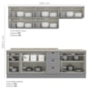 Cozinha Modulada 11 Pecas 240 cm CE381 Americana Cinza Calcare Henn