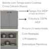 Cozinha Modulada 11 Pecas 240 cm CE381 Americana Cinza Calcare Henn