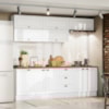 Cozinha Modulada 11 Pecas 240cm CE381 Americana Branco Nature Henn