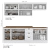 Cozinha Modulada 11 Pecas 240cm CE381 Americana Branco Nature Henn