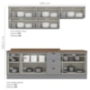 Cozinha Modulada 11 Pecas 240cm CE381 Americana Cinza Nature Henn
