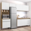 Cozinha Modulada 12 Portas 4 Gavetas 280 cm Andreia Amendoa Branco REAJL Moveis