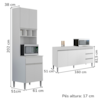 Cozinha Modulada 12 Portas 4 Gavetas 280 cm Andreia Branco REAJL Moveis