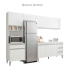 Cozinha Modulada 12 Portas 4 Gavetas 280 cm Andreia Branco REAJL Moveis