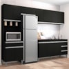 Cozinha Modulada 12 Portas 4 Gavetas 280 cm Andreia Preto REAJL Moveis