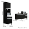 Cozinha Modulada 12 Portas 4 Gavetas 280 cm Andreia Preto REAJL Moveis