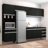Cozinha Modulada 12 Portas 4 Gavetas 280 cm Andreia Preto REAJL Moveis