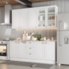 Cozinha Modulada 200 cm CE854 Americana Branco Calcare Henn