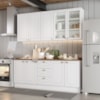 Cozinha Modulada 200cm CE854 Americana Branco Nature Henn