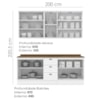 Cozinha Modulada 200cm CE854 Americana Branco Nature Henn