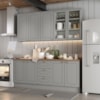 Cozinha Modulada 200cm CE854 Americana Cinza Nature Henn