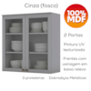 Cozinha Modulada 200cm CE854 Americana Cinza Nature Henn