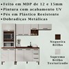 Cozinha Modulada 260cm 10 Portas 772AM Nogueira Off White KTP