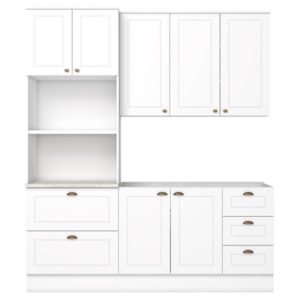 Cozinha Modulada 3 Pecas 120 cm CE759 Americana Branco Calcare Henn