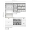 Cozinha Modulada 3 Pecas 120 cm CE759 Americana Branco Calcare Henn