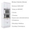 Cozinha Modulada 3 Pecas 120 cm CE759 Americana Branco Calcare Henn