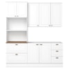 Cozinha Modulada 3 Pecas 120cm CE759 Americana Branco Nature Henn