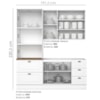 Cozinha Modulada 3 Pecas 120cm CE759 Americana Branco Nature Henn