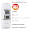 Cozinha Modulada 3 Pecas 120cm CE759 Americana Branco Nature Henn