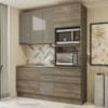 Cozinha Modulada 3 Pecas 190 cm MDP Maxxi Nogal Kappesberg