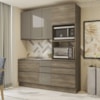 Cozinha Modulada 3 Pecas 190 cm MDP Maxxi Nogal Kappesberg