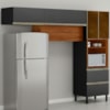 Cozinha Modulada 3 Pecas 270 cm MDF DP2701 Nogueira Carbono Prime Demartez