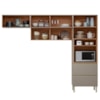 Cozinha Modulada 3 Pecas 270 cm MDF DP2701 Nogueira Nude Prime Demartez