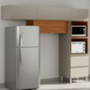 Cozinha Modulada 3 Pecas 270 cm MDF DP2702 Nogueira Nude Prime Demartez