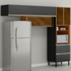 Cozinha Modulada 3 Pecas 270 cm Vidro DP2701 Nogueira Carbono Prime Demartez