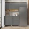 Cozinha Modulada 3 Pecas Balcao Com Tampo Line Gris Cp Freijo KTP