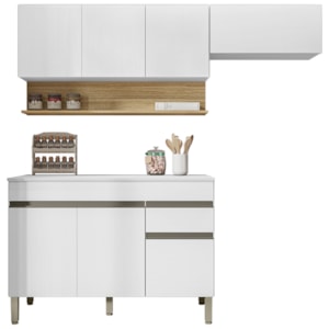 Cozinha Modulada 3 Pecas Balcao Com Tampo Line Supremo Cp Freijo KTP