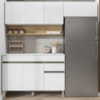 Cozinha Modulada 3 Pecas Balcao Com Tampo Line Supremo Cp Freijo KTP