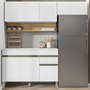 Cozinha Modulada 3 Pecas Balcao Com Tampo Line Supremo Cp Freijo KTP