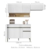 Cozinha Modulada 3 Pecas Balcao Com Tampo Line Supremo Cp Freijo KTP